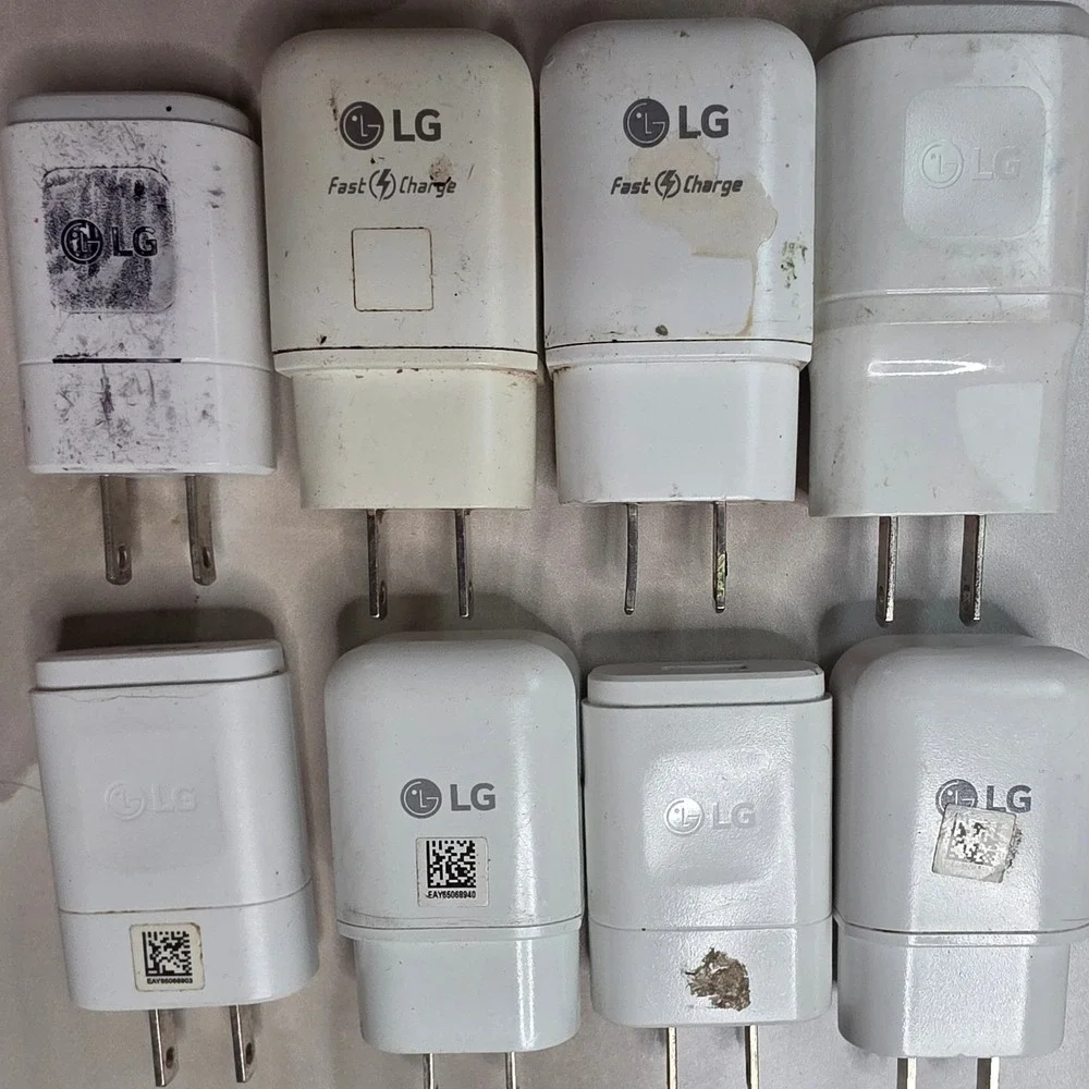 Lot of 8 LG USB Wall Charger Adapters Fast Charge MCS-H06WR MCS-V01WA White W4